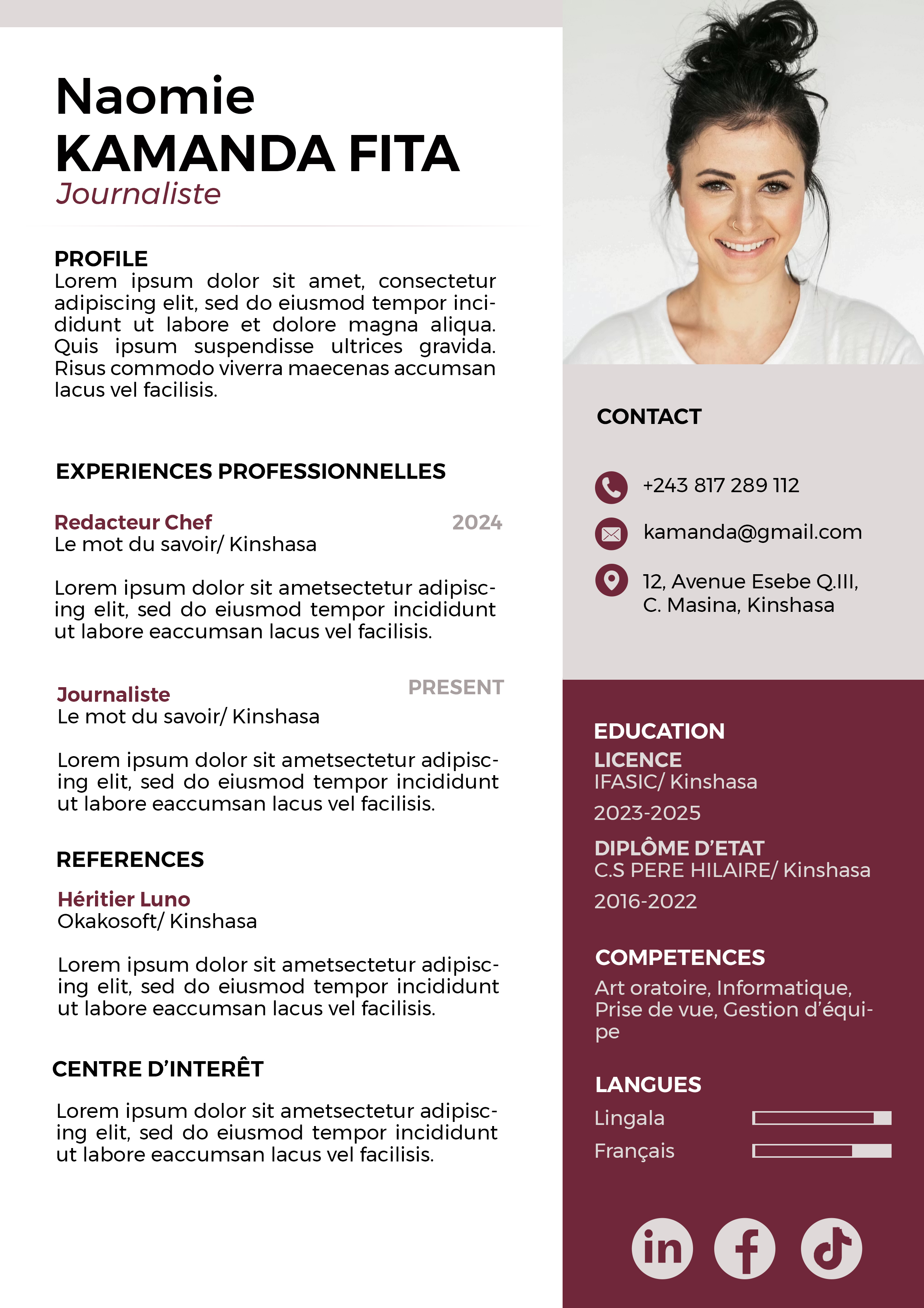 CV Professionnel Adapté